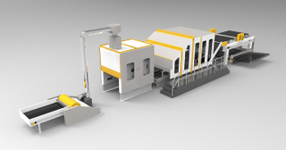 ALSL--2000*1230mm Single Cylindre Double Doffer Carding Non-tissé Making Machine